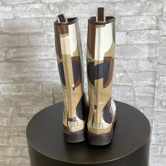 Coach Optic Rain Boots Sz 7 - Picture 2 of 6